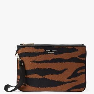 Kate Spade Tiger Jacquard Pouch Wristlet